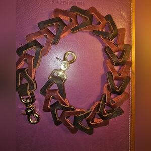 Shoulder Chain Link Strap Leather